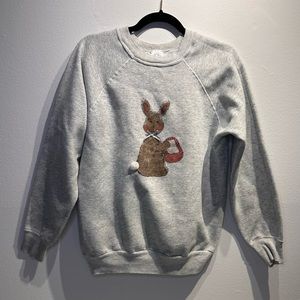 Vintage 90s sweatshirt bunny cute Easter cottage core size large